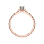 Pierścionek z różowego złota z diamentami AJPZ_107